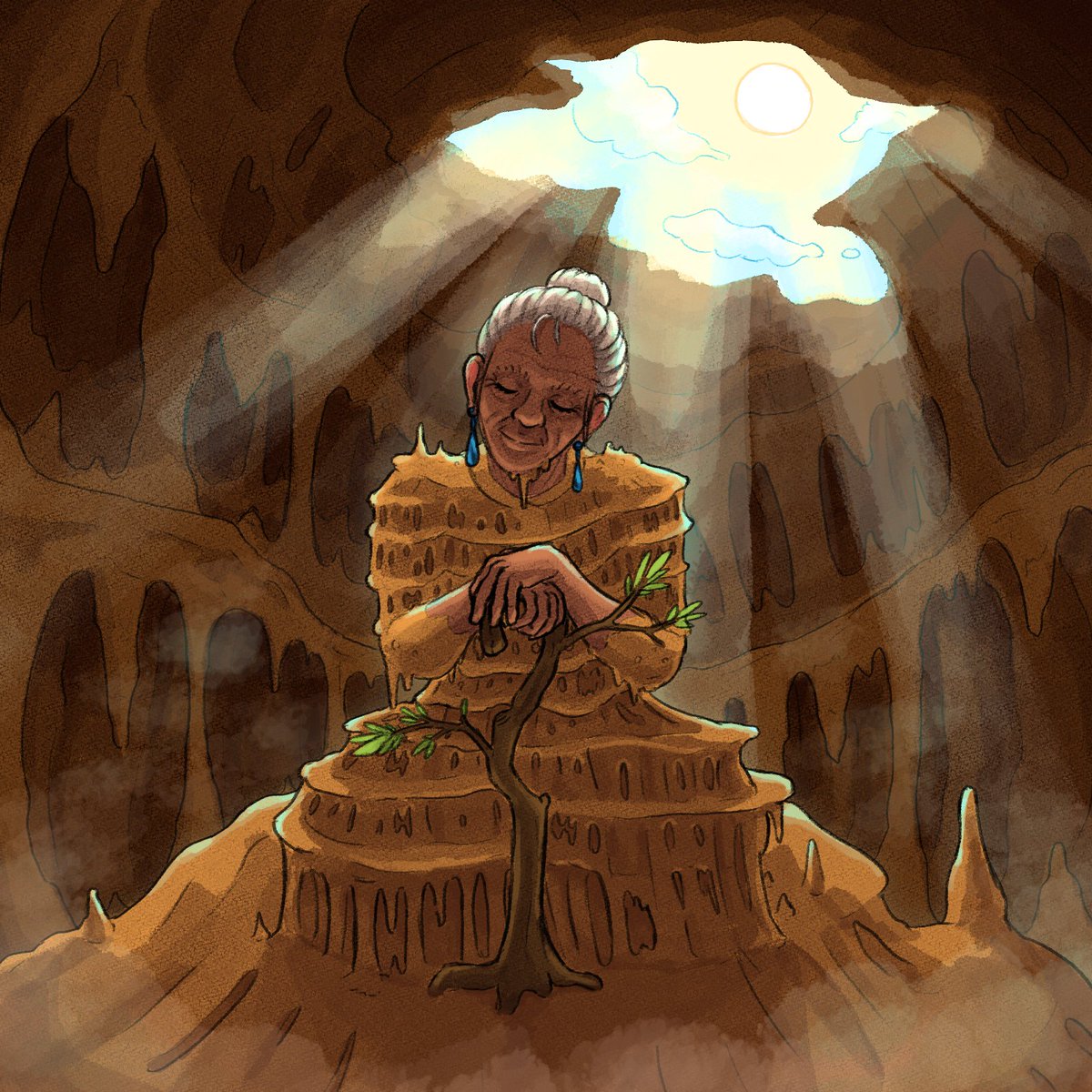 FossilFace_MH's tweet image. Twelfth attack of #artfight2025 is for ~themuseinspired!!
Featuring their character, Estelle or "Stala"!
For such an experimental character, I felt it was only right to be quite experimental myself!