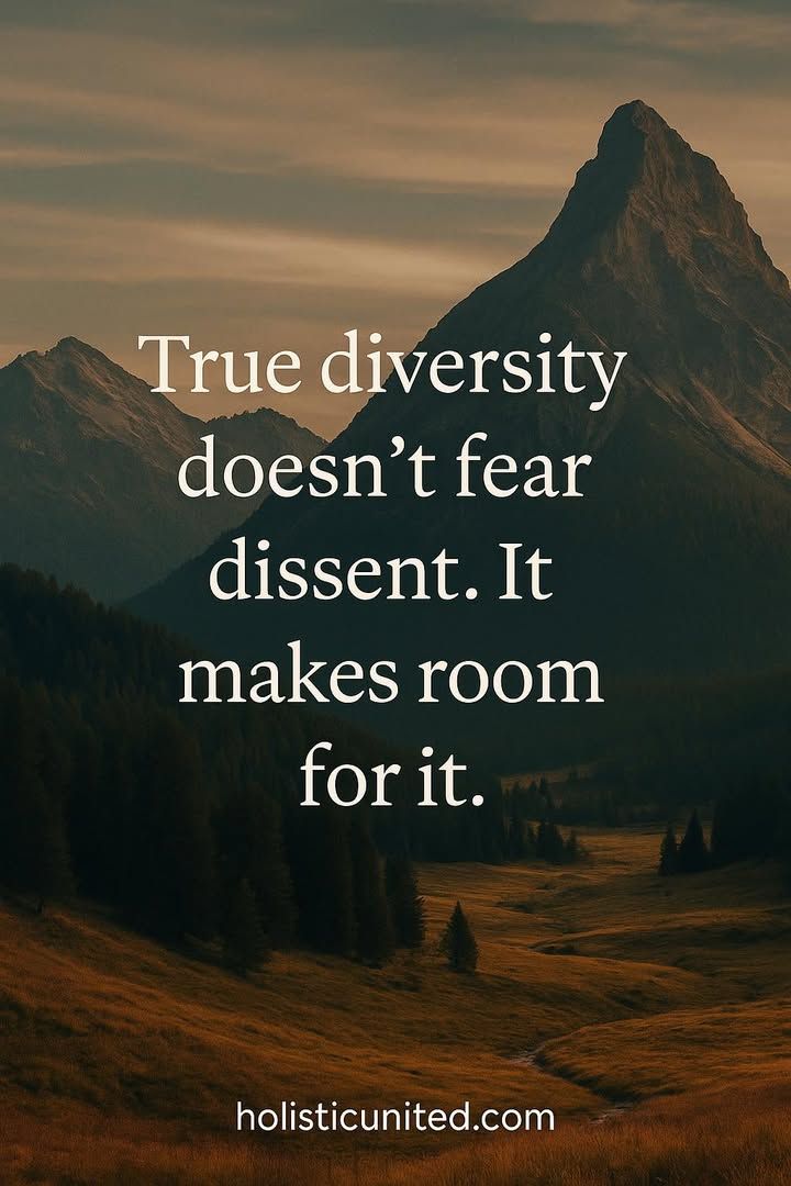 HolisticUnited's tweet image. Explore how true diversity empowers dissent and fosters genuine inclusion. Don't let ideology control the conversation. Read more on embracing the power of disagreement! #TruthOverTribe #DiscernmentMatters 
holisticunited.com/blogs/holistic…