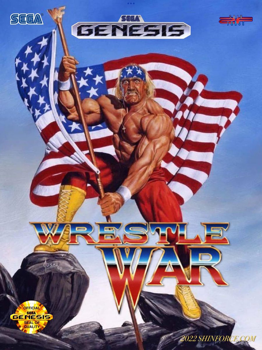 RetrovaniaLand's tweet image. Yo, Hulksters! 🎮 The Sega Genesis brawler Wrestle War (1991) with Hulk Hogan flexin' with the American flag on the cover is straight-up the most EPIC game art of all time! 💪💥 Who's ready to body-slam some nostalgia? #RetroGaming #WrestleWar
#HulkamaniaForever #HulkHogan…