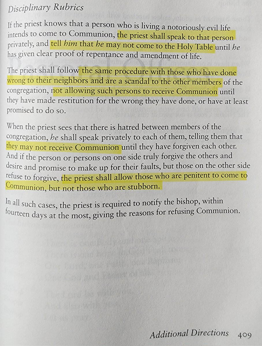 the_thin_place's tweet image. The most unknown and/or ignored page in the entire 1979 Book of Common Prayer. Discipline is a necessary part of being the Church, something the PECUSA has too often forgotten.
