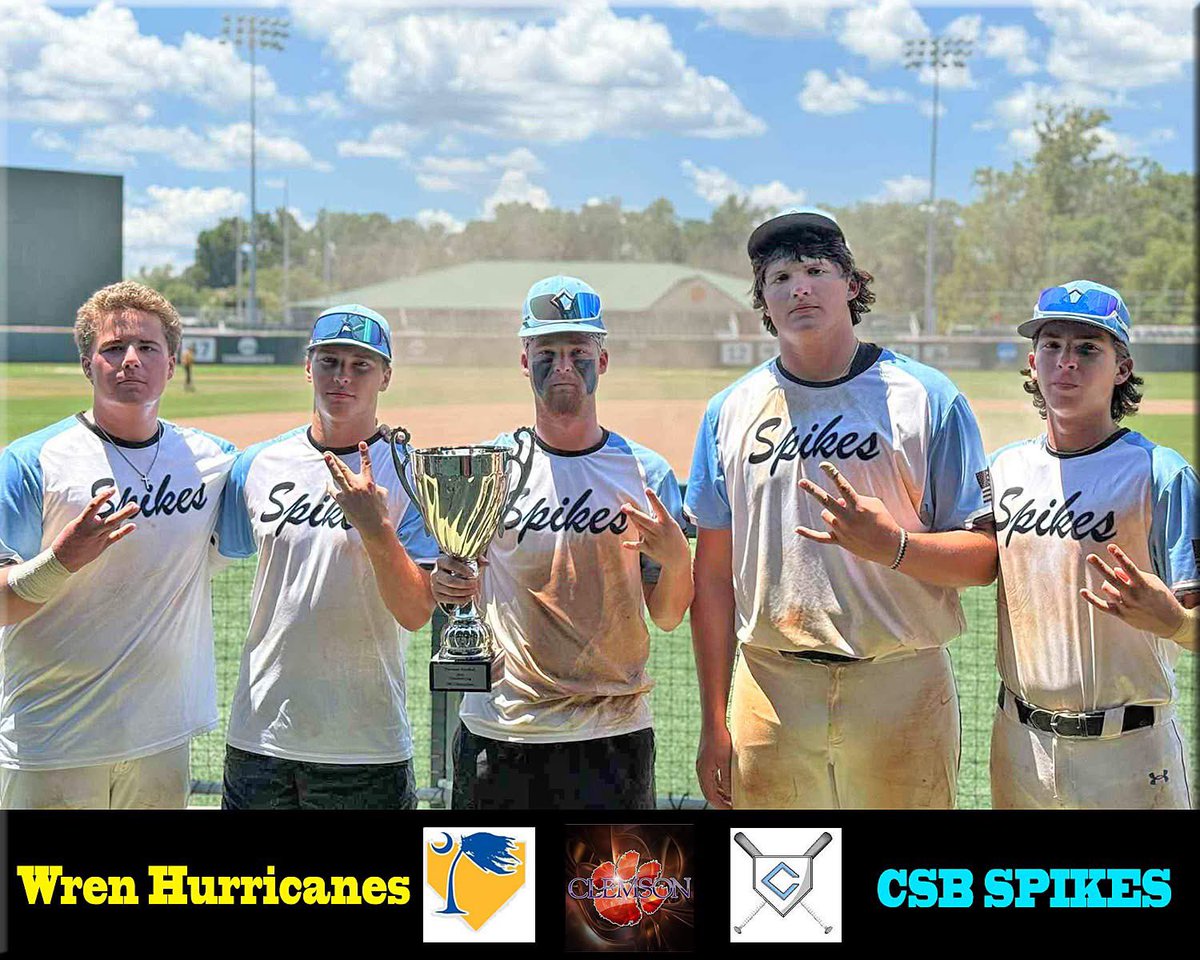 CoachMac_939's tweet photo. Travel Baseball is in the books for @C_Mac05. Great run with the CSB Spikes @csbspikes 35-5-3 !! Last game with his Wren Crew ends with a Clemson Cup Championship. Now he heads Due West! @FleetBaseball https://t.co/WeFsCkOrHy