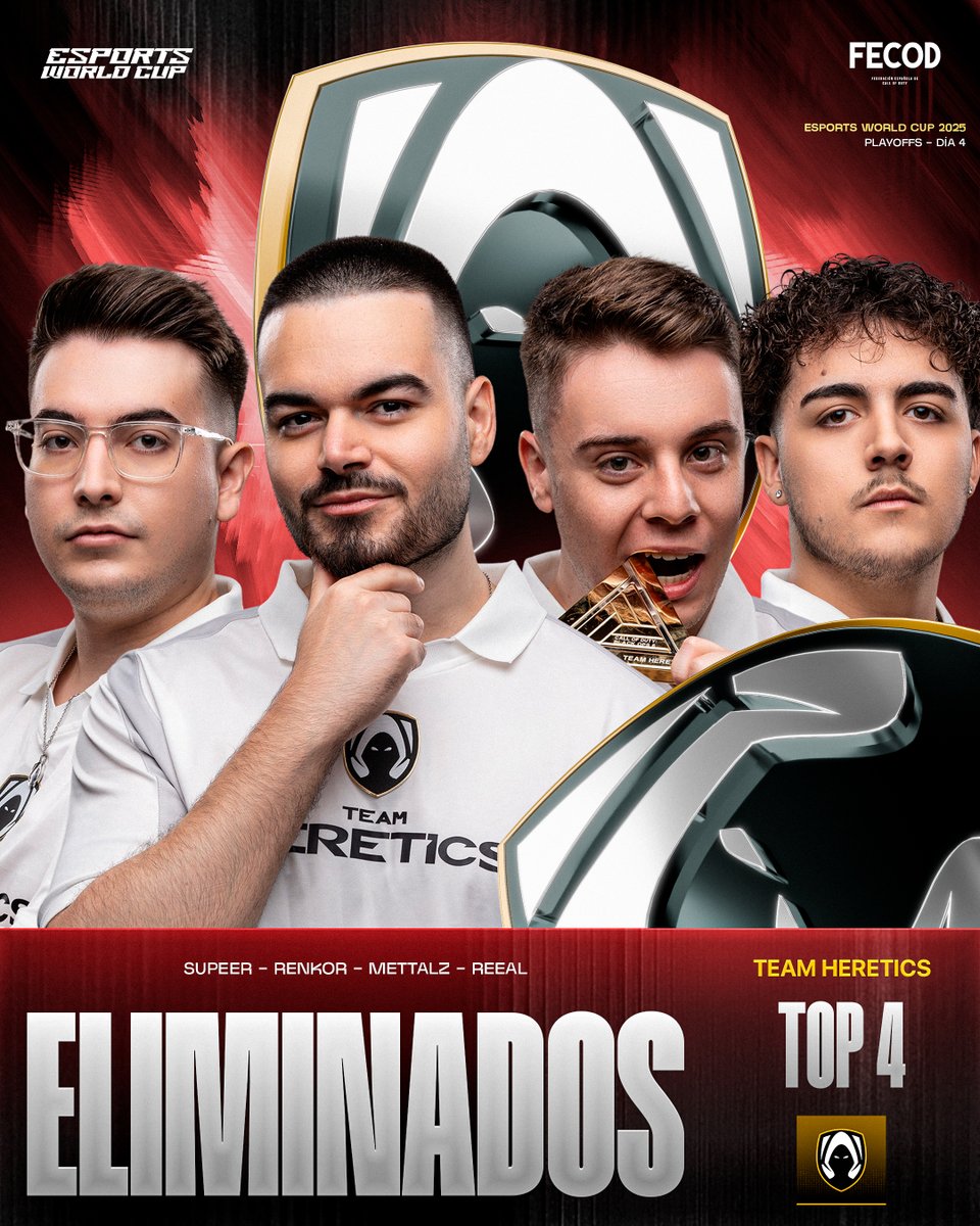 FECOD_es's tweet image. .@MovistarKOI prevalece en el quinto mapa y se lleva el tercer puesto de #EWC, asegurando 200 mil dólares de premio
Por su parte, @TeamHeretics cierra la temporada de BO6 con un Top4, llevándose 120 mil dólares
