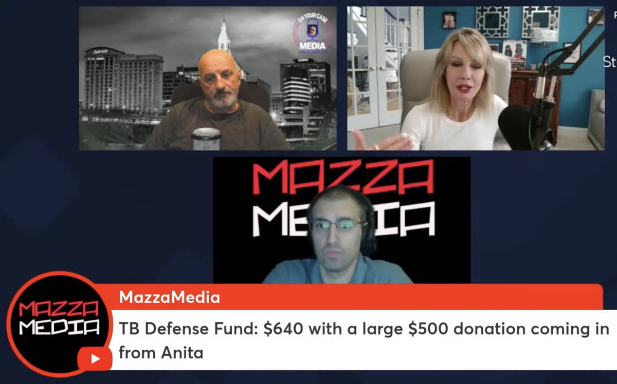 MazzaMedia's tweet image. $640 in donations were made to @DoctorTurtleboy’s defense fund during today’s episode of the MazzaMedia Live Show! A special thank you to guests @HWOnYourCase, @Lawferio, @BakerBroken, @BrittHapp3ns and @TGlarer!
@meredithoneil