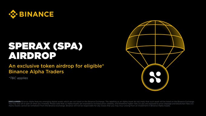 SAM (@sam_menx) on Twitter photo Hey <a href="/SperaxUSD/">SperaxOS - Coming Soon</a> fam!
$SPA just touched down on @Binance Alpha 🌐
Claim 4,607 $SPA with just 160 Alpha Points (FCFS 👀)
And that’s not all —
A MASSIVE trading competition is coming soon:
44.1M $SPA up for grabs.
SperaxOS season has officially begun. 🧠📈
#futures #polymarket Hey <a href="/SperaxUSD/">SperaxOS - Coming Soon</a> fam!
$SPA just touched down on @Binance Alpha 🌐
Claim 4,607 $SPA with just 160 Alpha Points (FCFS 👀)
And that’s not all —
A MASSIVE trading competition is coming soon:
44.1M $SPA up for grabs.
SperaxOS season has officially begun. 🧠📈
#futures #polymarket
