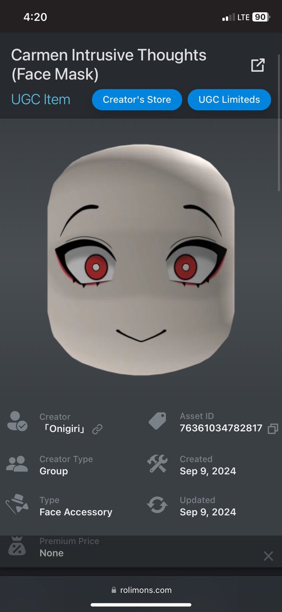 cattenco's tweet image. fun Cattenco Fact #???: my carmen art face was stolen and uploaded to roblox
not only that, the original poster was apparently “commissioned” to make it lol
pls dont send them any hate i just think it’s funny seriously. i even saw it in a game once
