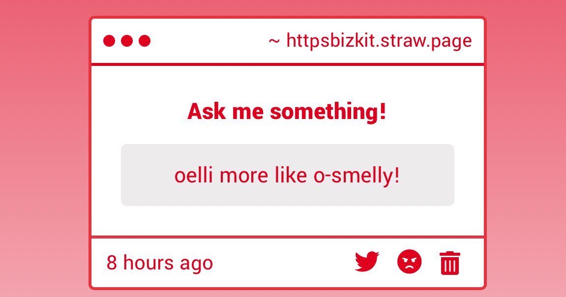 HTTPSBIZKIT's tweet image. Who said that