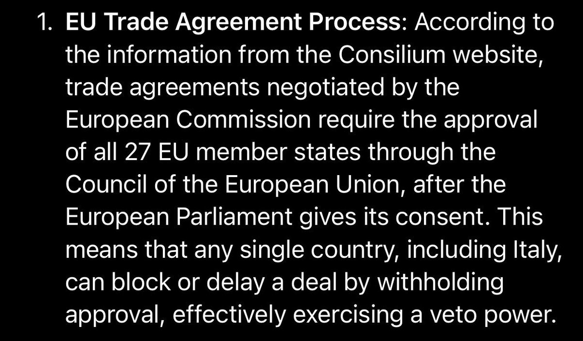 Good luck with getting all 27 countries to agree to this trade deal.  👇🏼