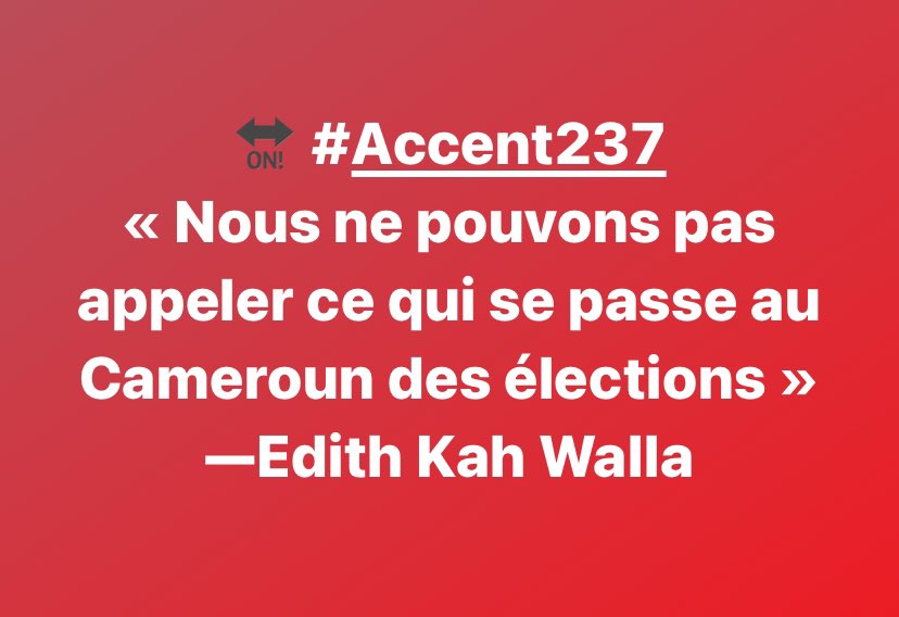 Edith Kah Wallah en ce moment sur Balafon Tv. 

Suivez l’intégralité de l’émission ici 👇🏾

facebook.com/share/v/1KFVFr…