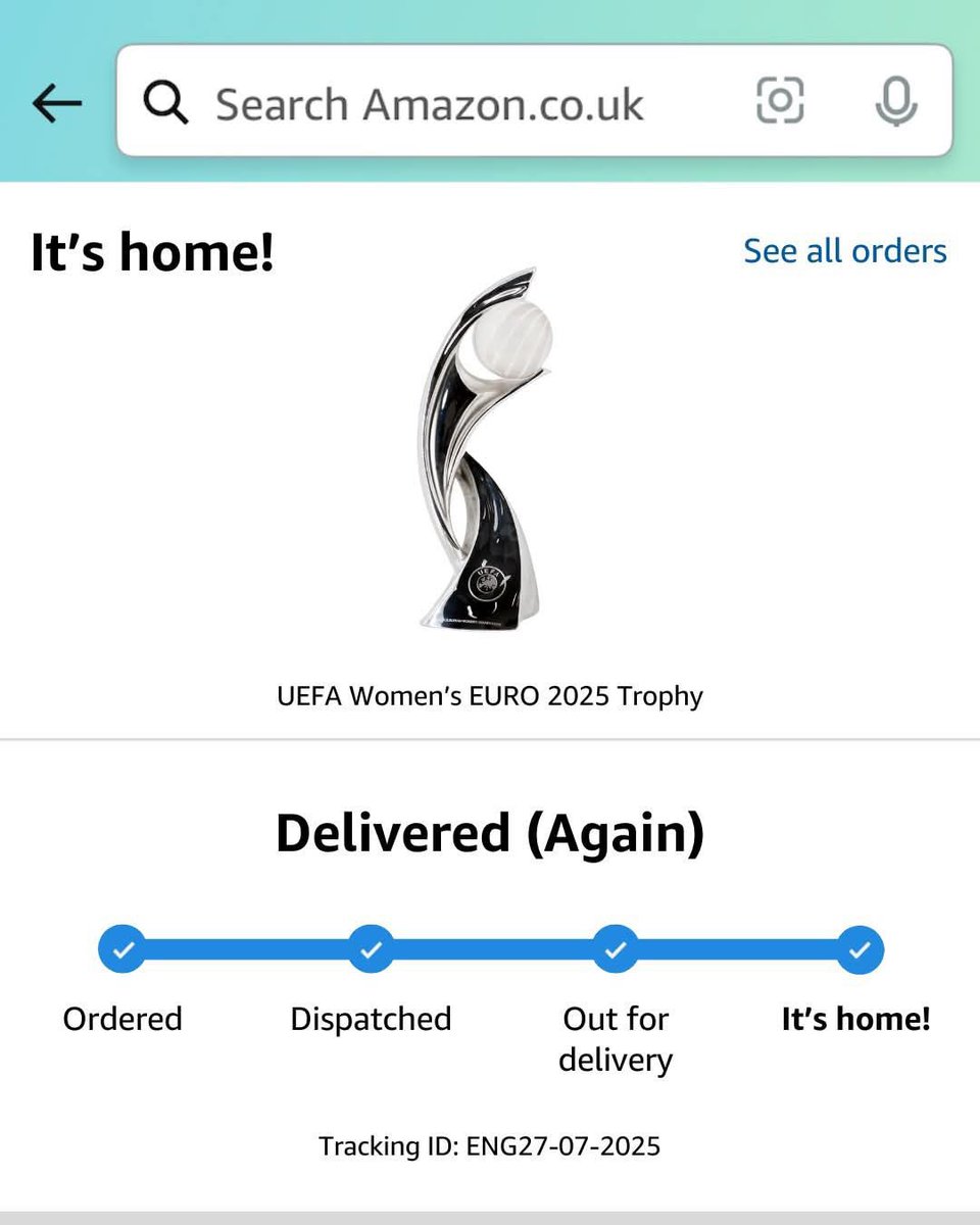 Simestone's tweet image. Well done, England!

#Lionesses #Euro2025 #WeAreTheChampions