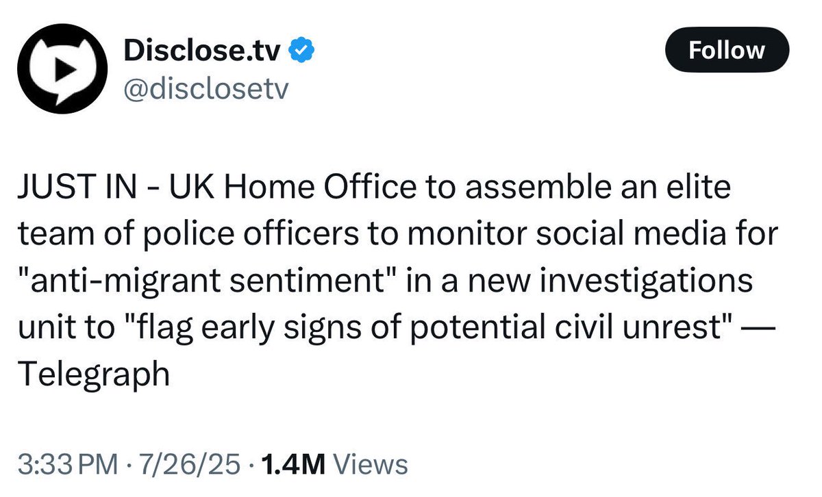 The British elite would rather jail their own people than reduce immigration.