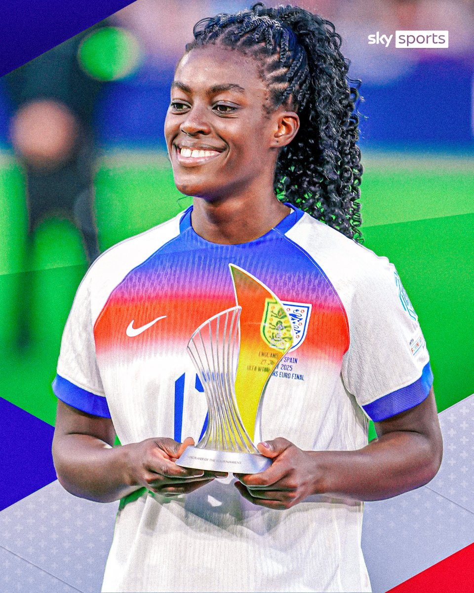 Aitana Bonmatí and Michelle Agyemang were awarded the Player and Young Player of the Tournament awards at Euro 2025 🏆👏