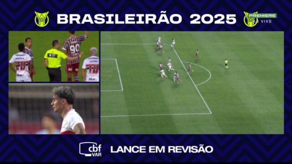Vessoni's tweet image. VAR do Brasileirão é isso ai.
Eles traçam e ninguém sabe a real, se tava ou nao tava...