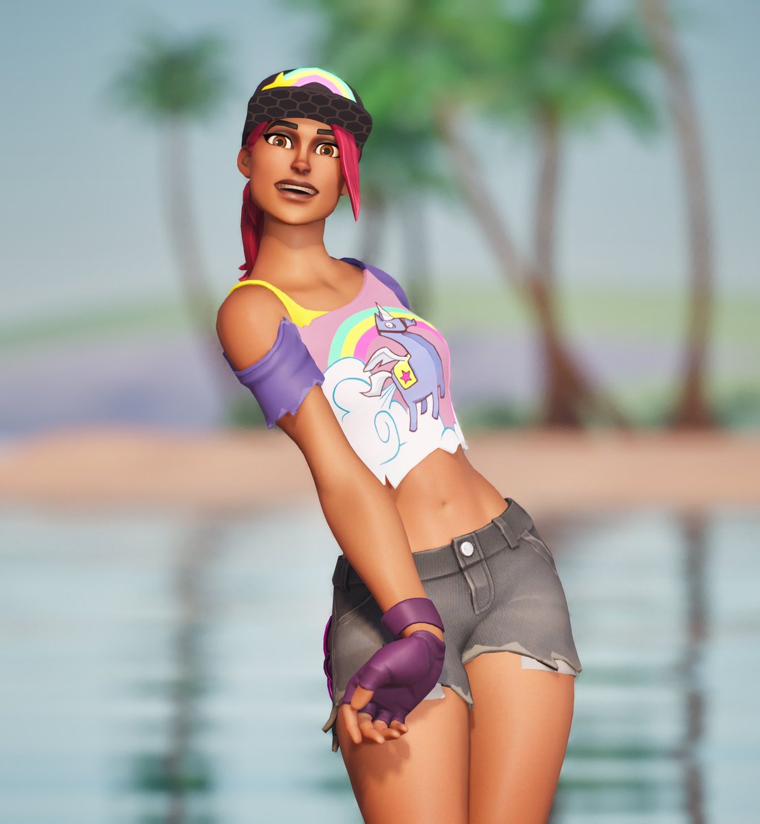 TemptedByHaze's tweet image. Beach Bomber says summer ain't over yet 🌞🏖🌴
#Fortnite #Fortography #FortniteArt #FortniteSuper #BeachBomber