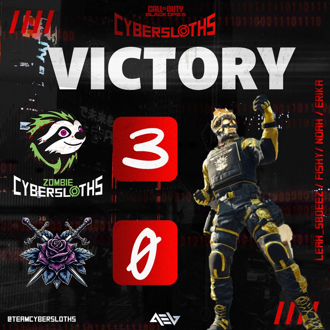 Zombie Cybersloths taking the big 3-0 for their first game in <a href="/AMeLeague/">AEL - Amateur Esports League</a> against Cursed Venom.

Let's go Zombies! 🧟

Well played <a href="/CursedGamingUK/">Cursed</a>