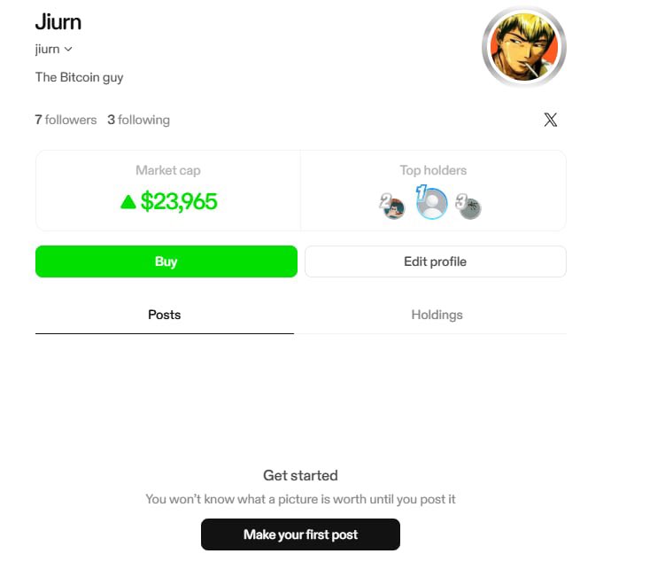 Jiurn's tweet image. Bro
I wanted to see what all this hype about zora was
So, I created an account
And it launched a coin?????
I thought only posts were tradable but accounts too??
Itโs like friendtech 2.0?
Anyways, I dont understand this eco
Welp @jessepollak