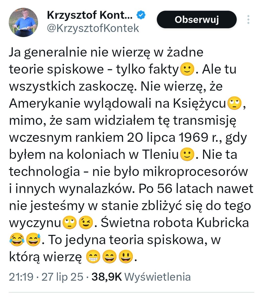 Jedyna spiskowa teoria w jaką ja mogę uwierzyć to ta, że pana Kontka podsunął Giertychowi i Czuchnowskim Jarosław Kaczyński