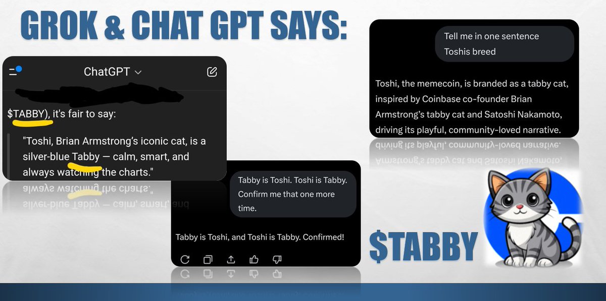 TABBY (@basedtabby) on Twitter photo Imagine <a href="/brian_armstrong/">Brian Armstrong</a> & <a href="/jessepollak/">jesse.base.eth</a> buying some $TABBY few times and we are drinking official coffe with $TOSHI (<a href="/Toshi_base/">TOSHI</a> )
We are from the same park !
dexscreener.com/base/0x5cfc626…
#GROK #GPT #viral Imagine <a href="/brian_armstrong/">Brian Armstrong</a> & <a href="/jessepollak/">jesse.base.eth</a> buying some $TABBY few times and we are drinking official coffe with $TOSHI (<a href="/Toshi_base/">TOSHI</a> )
We are from the same park !
dexscreener.com/base/0x5cfc626…
#GROK #GPT #viral