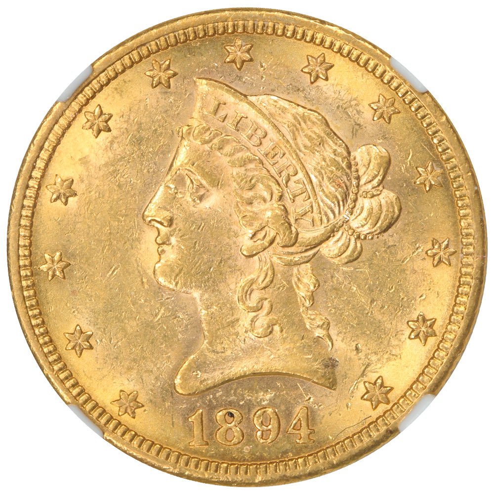 deepc's tweet image. From a scant mintage of just 25,000 pieces, few 1894-S Eagles survive. The highest-graded example is an MS62, making this one of the finest available on the market! Remarkably lustrous and boldly struck with rich golden-orange coloration,
raredatecoins.com