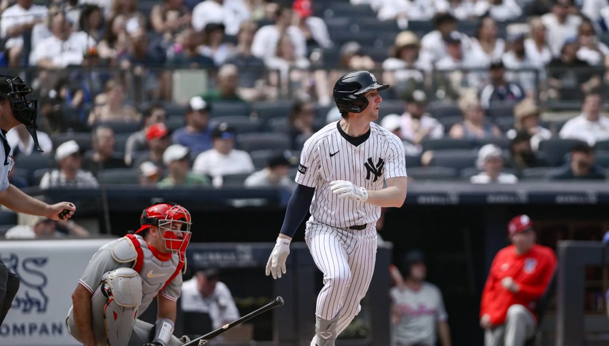 RE2PECT2JETER's tweet image. Yankees Win 4-3 over the Phillies to avoid the sweep as McMahon has 2 hits & 2 RBI's. A 4 game series with Tampa up next. #RepBX