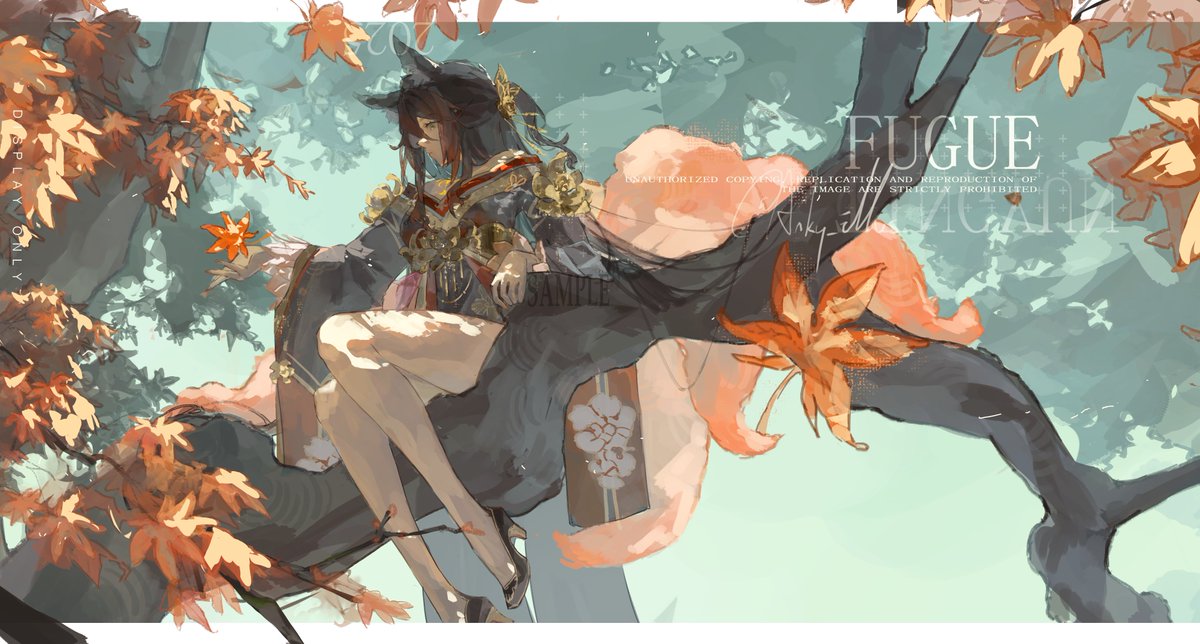 ankii_illus's tweet image. 🍁🪷
#HonkaiStarRail #Fugue #Tingyun