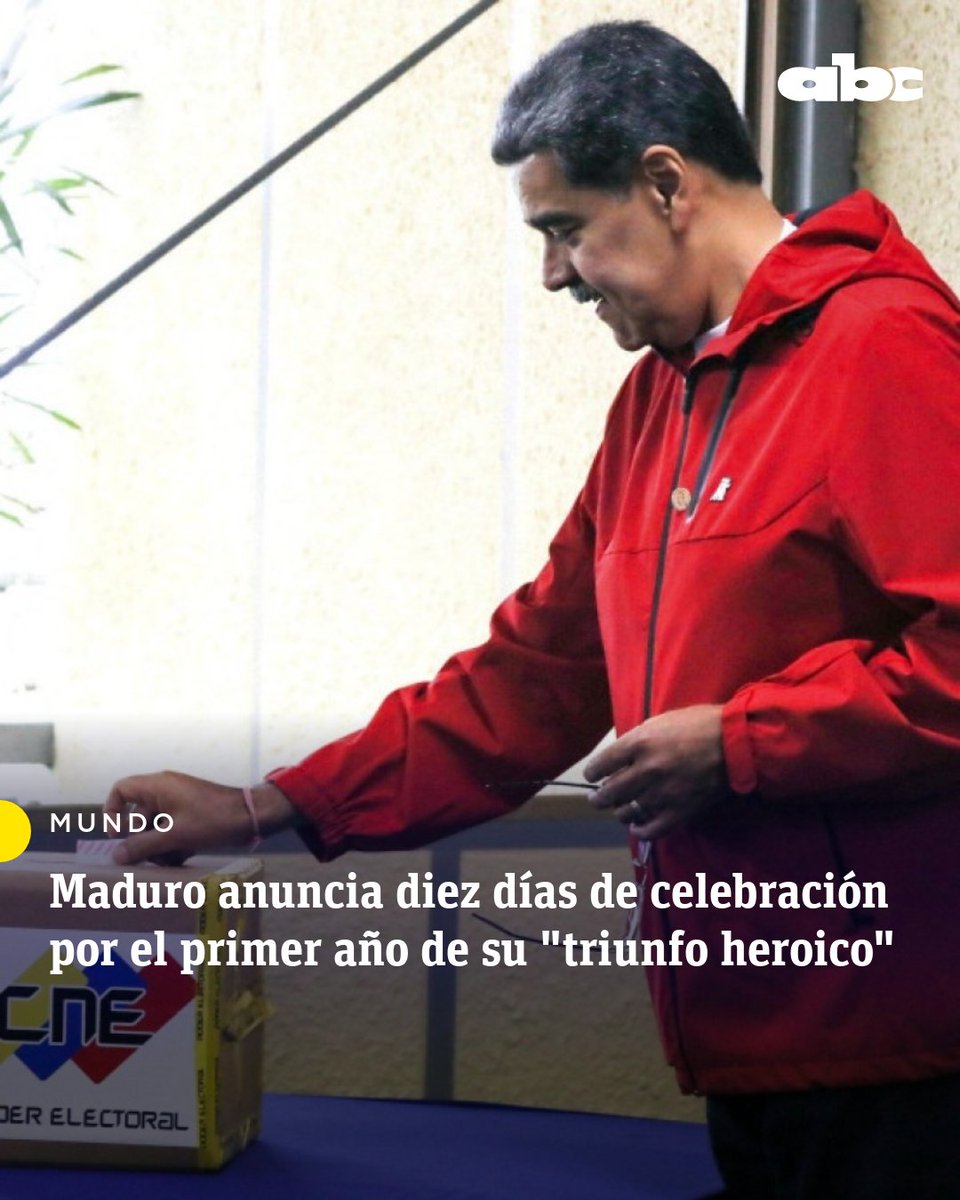 ABCDigital's tweet image. #ABCMundo | El presidente de Venezuela, Nicolás Maduro, anunció que a partir de este lunes se llevarán a cabo "grandes eventos musicales" y marchas en el país para celebrar el primer año de su "triunfo heroico".
⭕️Canal de WhatsApp: whatsapp.com/channel/0029Va…
Leé más en:…
