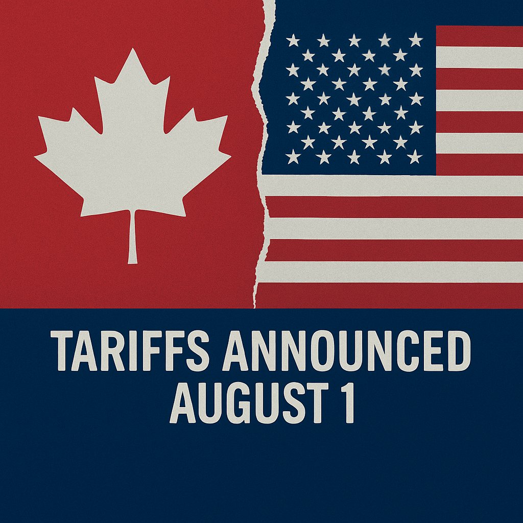 KellyDeRidderMP's tweet photo. 🚨 A 35% tariff on Canadian goods?
Trump’s reckless move is a direct threat to jobs and businesses right here in Kitchener Centre.
Ottawa shrugs.
We won’t.
Conservatives will fight back — hard.
#StandUpForCanada #KitchenerCentre #NoToTariffs https://t.co/jvg981MATj