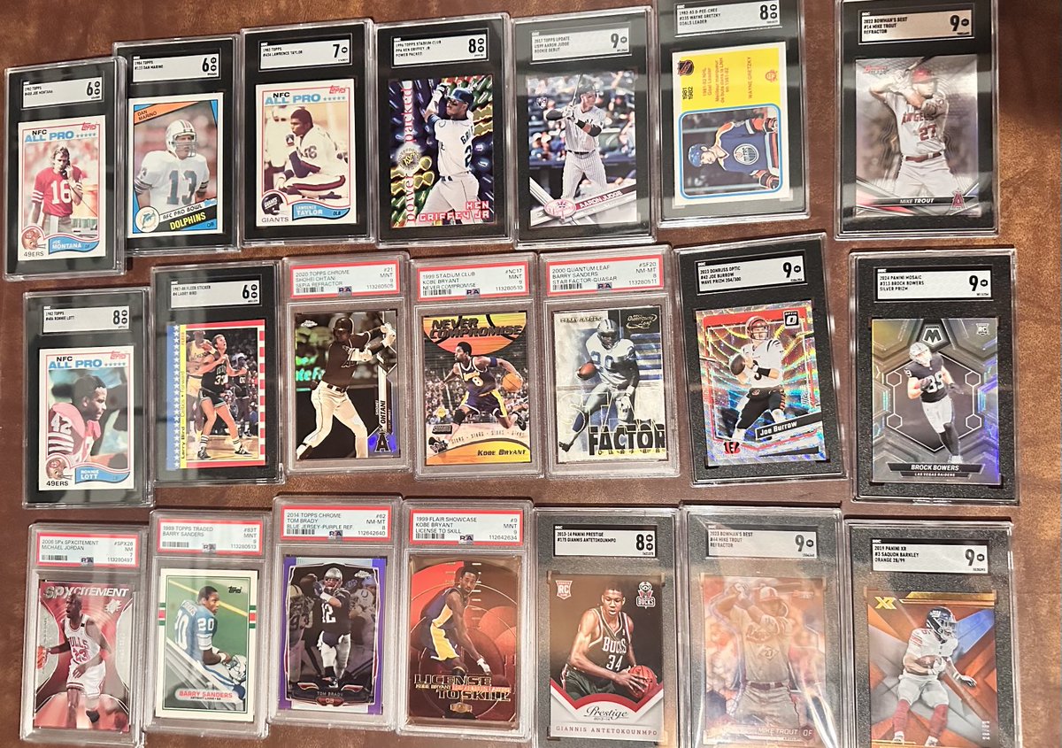 DollarCards's tweet image. Thousands of slabs $25 or 6/$100 just take a look at the sampling!! HOF Goats and all the current stars!! Only @nsccshow Singles Club!