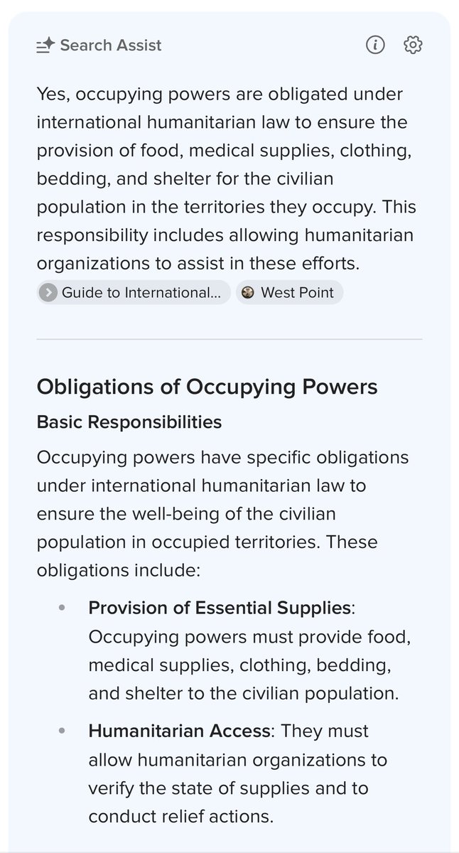 SashaAloha1969's tweet image. The occupying power, which is Israel, is obligated to the fullest extent to provide food, medicine, clothing, bedding and shelter.