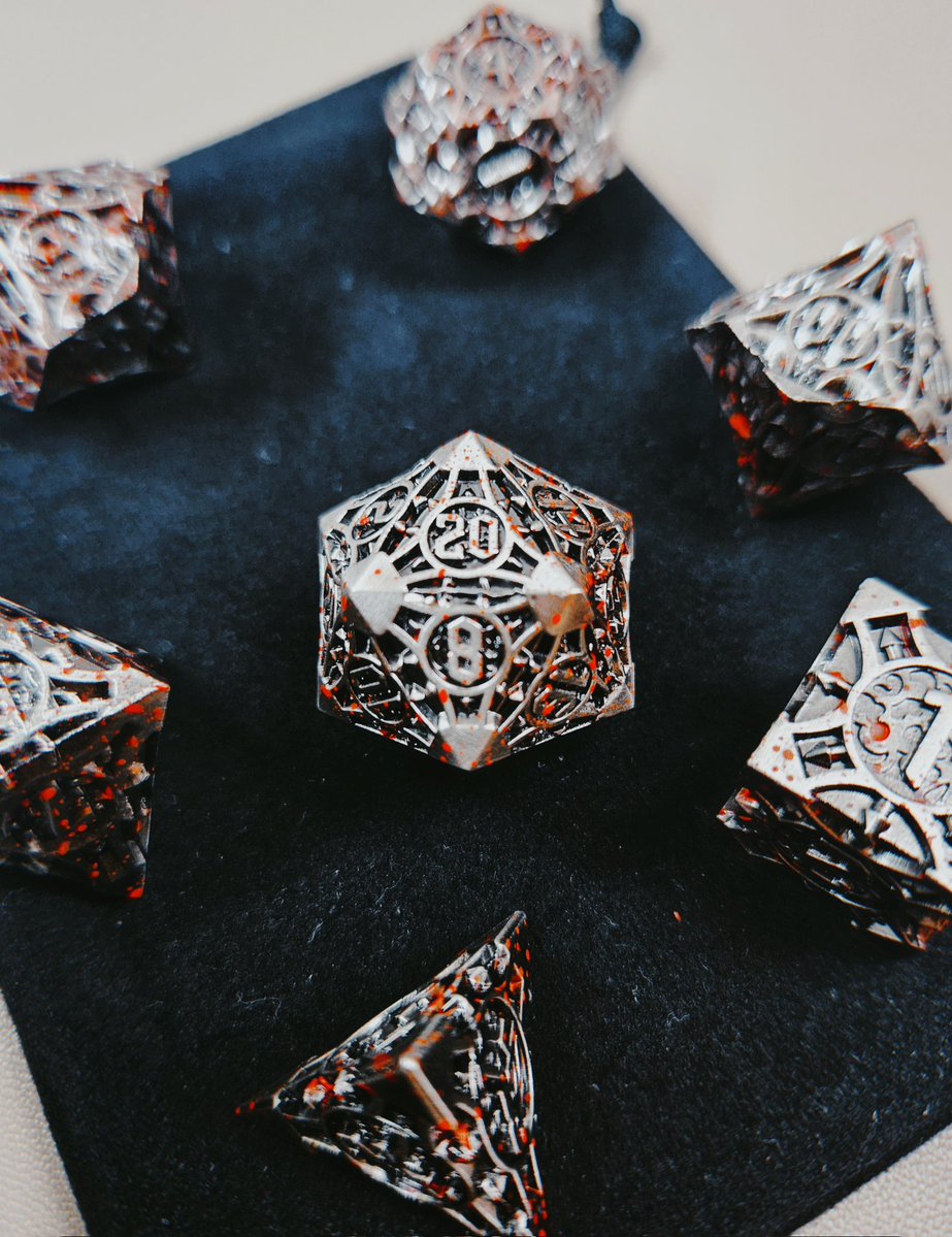 nnn_nix's tweet image. They said getting dice is a sign
am I not far from...?
#dnddice #diceset #ttrpg