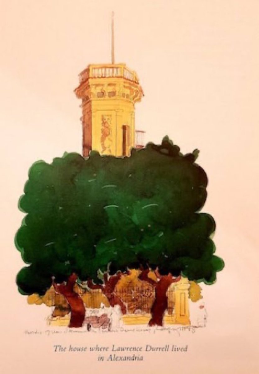 The tower became Durrell’s writing place and it was here that he wrote Prospero's Cell, his book about his happy days in Corfu before the war, and here too that he began writing what would become The Alexandria Quartet.

— Michael Haag

Villa Ambron, Alexandria (Hogarth)