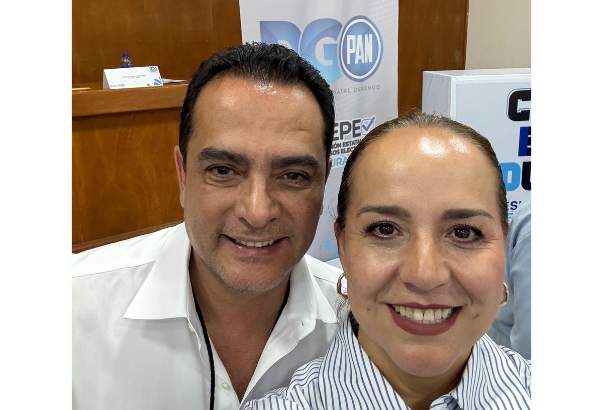 Verónica Pérez Herrera (@veroperezherr) on Twitter photo En unidad, hoy el Consejo Estatal elegimos al próximo <a href="/CDEPANDurango/">PAN Durango</a> de nuestro partido.
Me da mucho gusto la ratificación de <a href="/mario14sm/">Mario Salazar Madera</a> como Presidente y de <a href="/sofdr25/">Sofía Durán</a> como Secretaria General. Estoy segura de que esta nueva etapa será de fortalecimiento y cercanía con todo el En unidad, hoy el Consejo Estatal elegimos al próximo <a href="/CDEPANDurango/">PAN Durango</a> de nuestro partido.
Me da mucho gusto la ratificación de <a href="/mario14sm/">Mario Salazar Madera</a> como Presidente y de <a href="/sofdr25/">Sofía Durán</a> como Secretaria General. Estoy segura de que esta nueva etapa será de fortalecimiento y cercanía con todo el