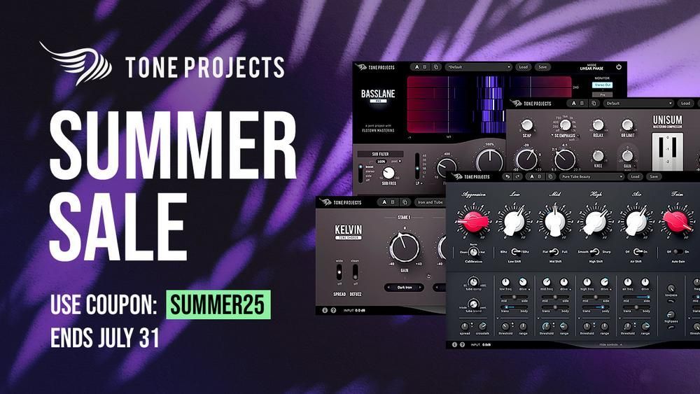 PluginDealsFeed's tweet image. Tone Projects Summer Sale: 25% off all plugins until July 31st.
🔗 toneprojects.com