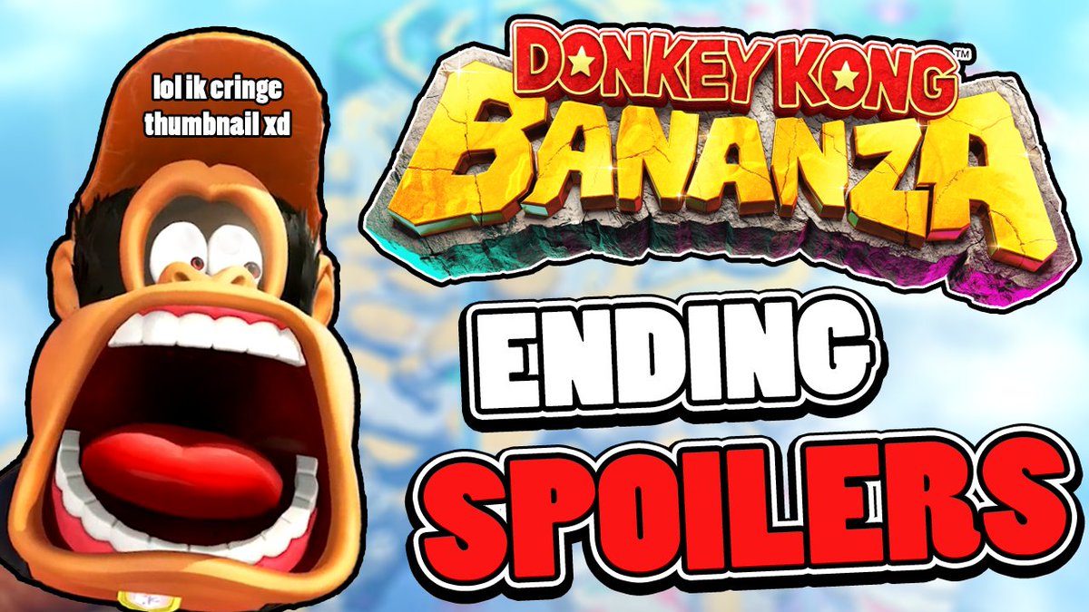 I made a video of me talking about the ending to DK Bananza for the hell of it. I don't expect anyone to watch or share, but you can if you want (and if you know the spoilers/don't care being spoiled). If anyone does though, thank you! :)

youtube.com/watch?v=Voj02L…