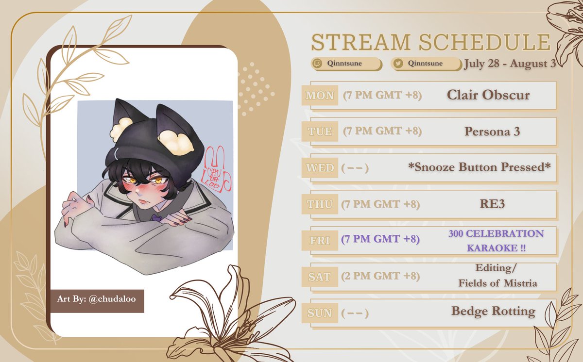 Qinntsune (@qinntsune) on Twitter photo ITS ALREADY AUGUST SCHED?? ZAMN- AND BIG PLANS AND EVENTS MAY BE HAPPENING IN THE COMING WEEKS!- like...SOLO KARAOKE 300 SPECIAL ON FRIDAY! (Im not a good singer pls dont bully me ill c-) BUT TYSM AND lets have a nice week! Stay dry also my Fellow Pipinos! ๐๐๐
๐จ: <a href="/chudaloo/">ใโ
Chu โ
ๅฝก</a> ITS ALREADY AUGUST SCHED?? ZAMN- AND BIG PLANS AND EVENTS MAY BE HAPPENING IN THE COMING WEEKS!- like...SOLO KARAOKE 300 SPECIAL ON FRIDAY! (Im not a good singer pls dont bully me ill c-) BUT TYSM AND lets have a nice week! Stay dry also my Fellow Pipinos! ๐๐๐
๐จ: <a href="/chudaloo/">ใโ
Chu โ
ๅฝก</a>