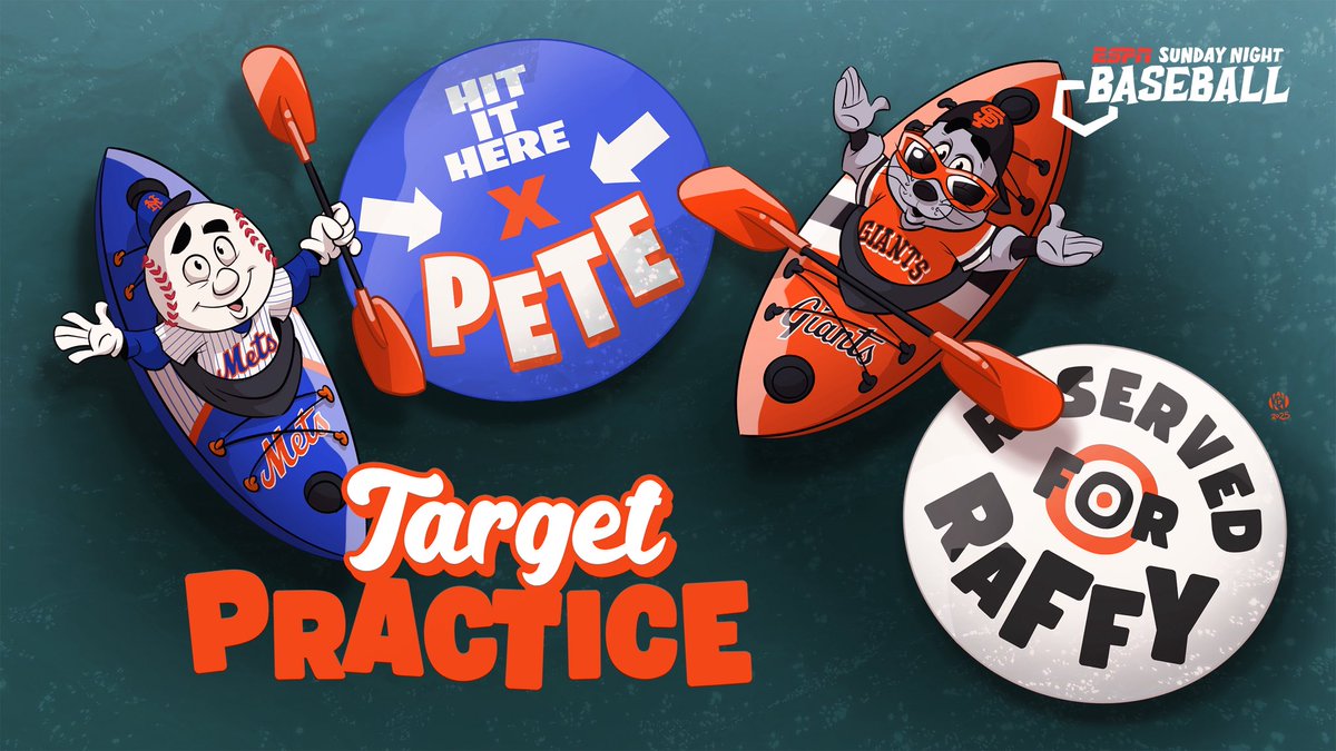 Ben Cafardo (@ben_espn) on Twitter photo ā¾ļøTonightās custom ESPN cartoon for Sunday Night Baseball via <a href="/kevROSHAY/">Kev RochĆ©</a>:
āMets, Giants, McCovey Cove kayaks. Always helpful to have a target to aim for.ā ā¾ļøTonightās custom ESPN cartoon for Sunday Night Baseball via <a href="/kevROSHAY/">Kev RochĆ©</a>:
āMets, Giants, McCovey Cove kayaks. Always helpful to have a target to aim for.ā