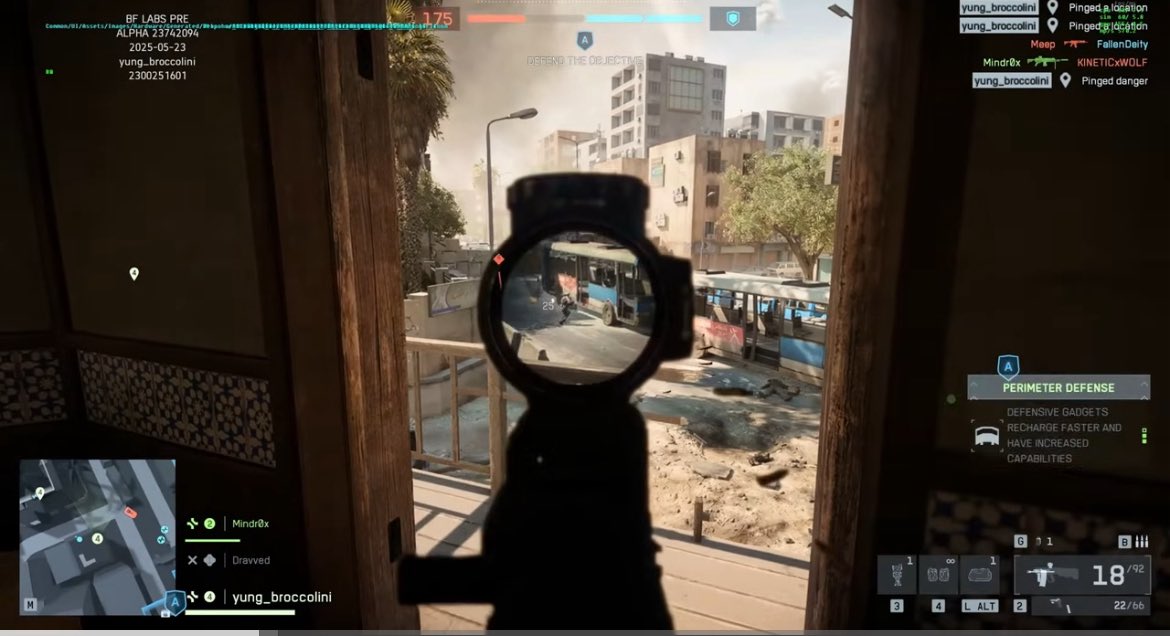 thedixiemauser's tweet image. The MRO in Battlefield 6 has that weird distortion just like the IRL pos one.
