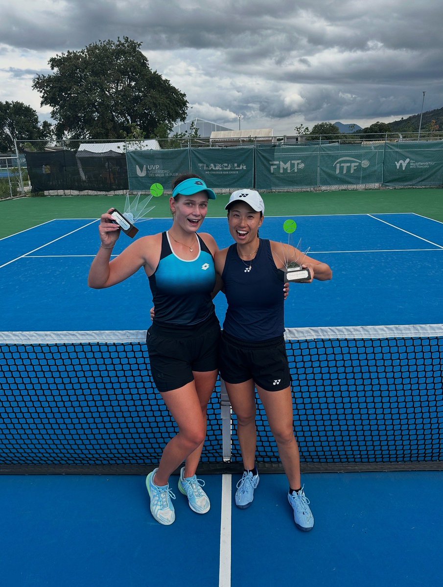 leonsabster's tweet photo. Doubles Title #9! 💃🏆💃

Another incredible week on court - so grateful to lift the trophy alongside @maria_sholokhova_! Your energy and teamwork made this one unforgettable. 🙌✨

On to the next challenge. Let’s keep it rolling! 💪🔥

📸 Jorge Merlo, Club Soltepec Sports https://t.co/nlJpsc6C9J