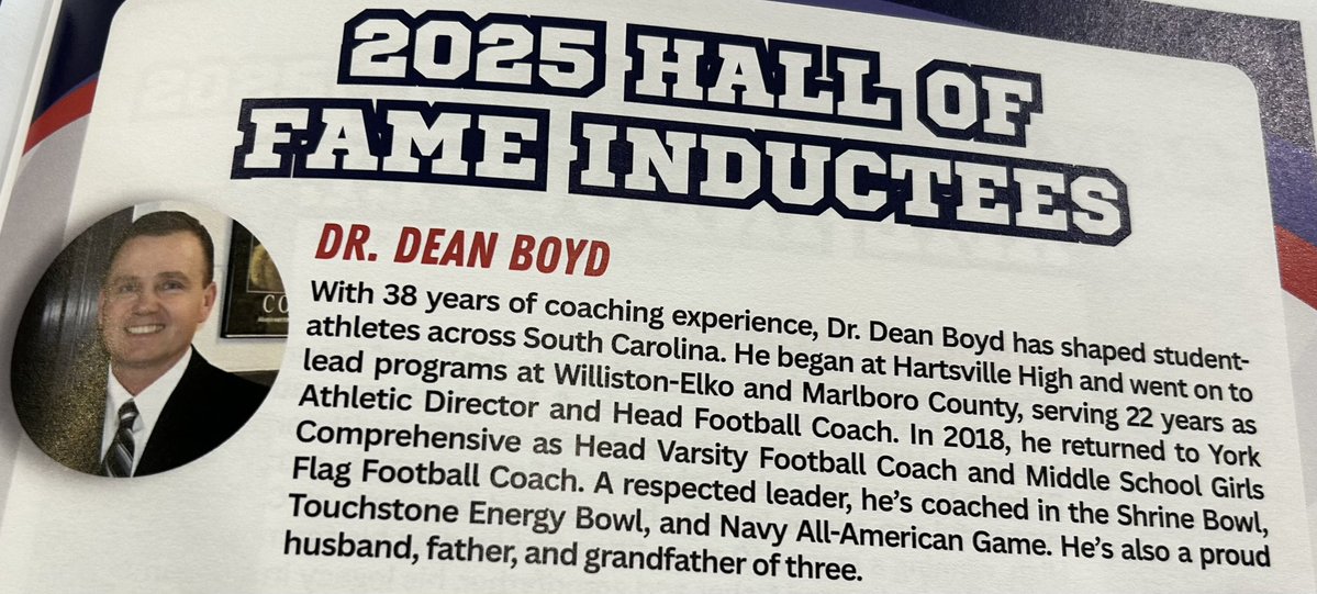 MMayer00's tweet image. Congratulations @YorkRecruits on your induction to the SC Athletic Coach’s Association Hall of Fame #HomeGrown