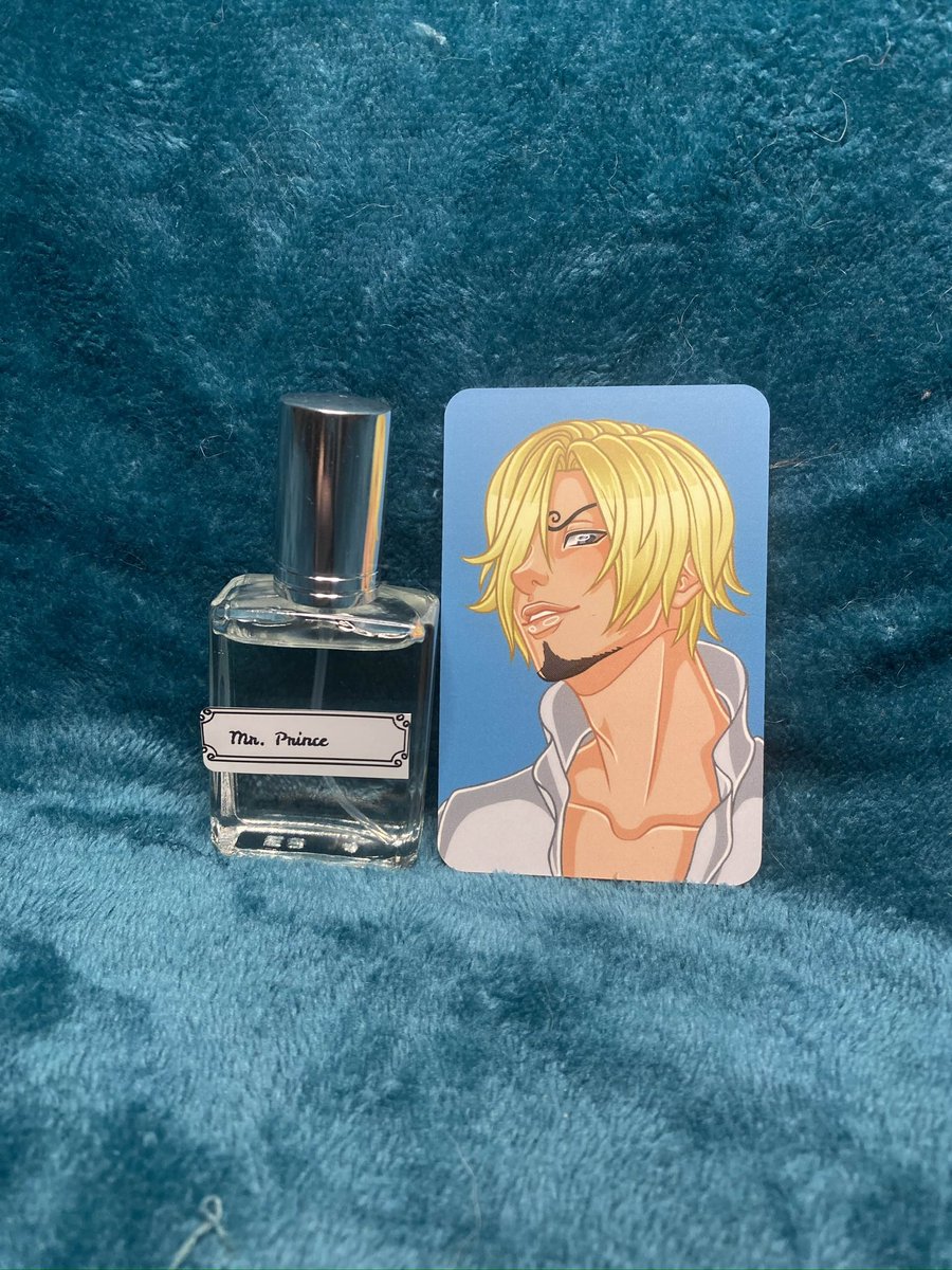 foxy_flames_'s tweet photo. The best cook on the seas is here! With a delightful blend of Rosemary, Lemon balm, Cloves, and Tobacco ‘Mr. Prince’ is perfect for one of the wings of the future pirate king! #Onepiece #Sanji #zosan https://t.co/UunpJDS9Fq