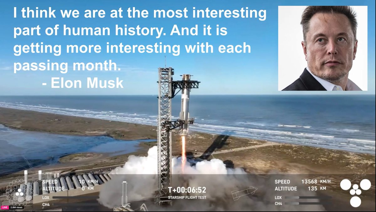 Captn_Hype's tweet image. I think we are at the most interesting part of human history. And it is getting more interesting with each passing month. - Elon Musk
Oh yeah!!! Let’s go!!!!
Elon gives me so many things to look forward to - every day….