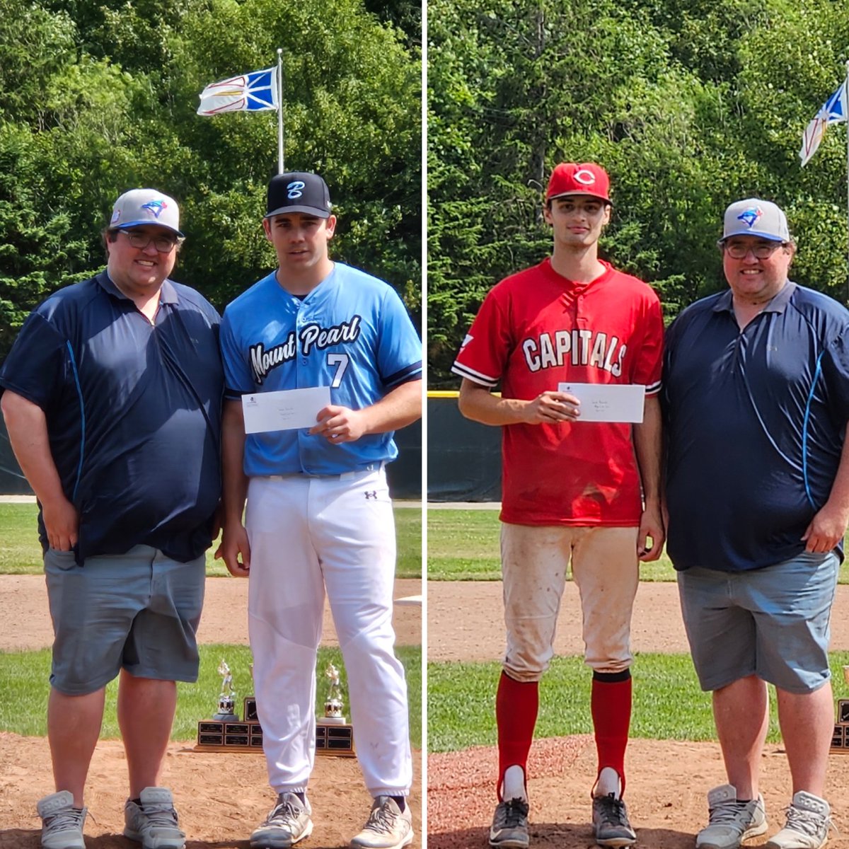 BaseballNL's tweet image. Congrats to St. John&apos;s for winning the Senior Championship!

The Caps defeated MP 10-1  ⚾️

Player of the Game
✅️ Jacob Reid (SJ)
✅️ Ryan Hurley (MP)

Tournament Awards 🏆
Top Batter - Ryan Hurley (MP)
Top Pitcher - Ryan Morgan (SJ)
MVP - Jacob Reid (SJ)

#BNLProvincials25