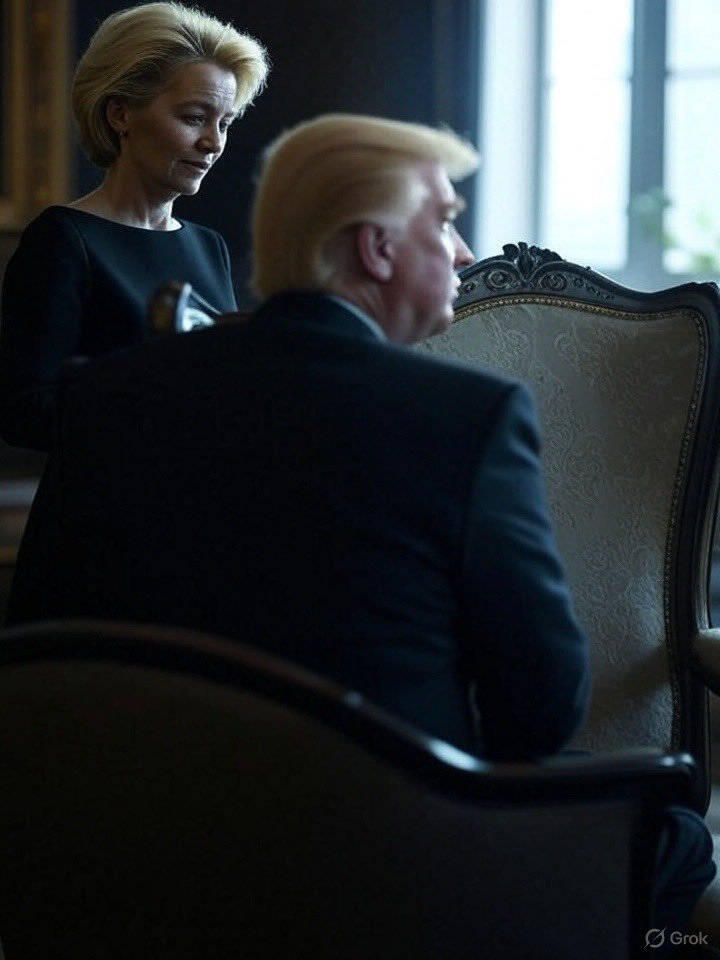 ManuPineda's tweet image. 🇪🇺🤝🇺🇸 La UE se quita la máscara: sumisión total a Washington.
Von der Leyen se arrodilla ante Trump y firma un pacto que entrega la soberanía europea al neofascista inquilino de la Casa Blanca :
🔹 Aranceles del 15 % a nuestros productos.
🔹 Más de 1,3 BILLONES de euros en…