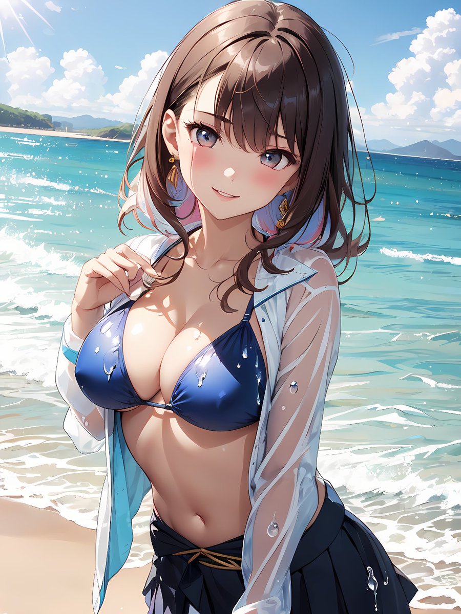 Sheena_AIart2's tweet image. 月曜朝の👙だよ💕