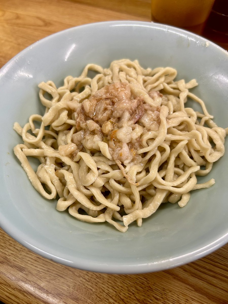 Rio4634's tweet image. ラーメンそら

つけ麺(ぶっかけ)変更

生姜　生玉子　別アブラ

ご馳走様でした