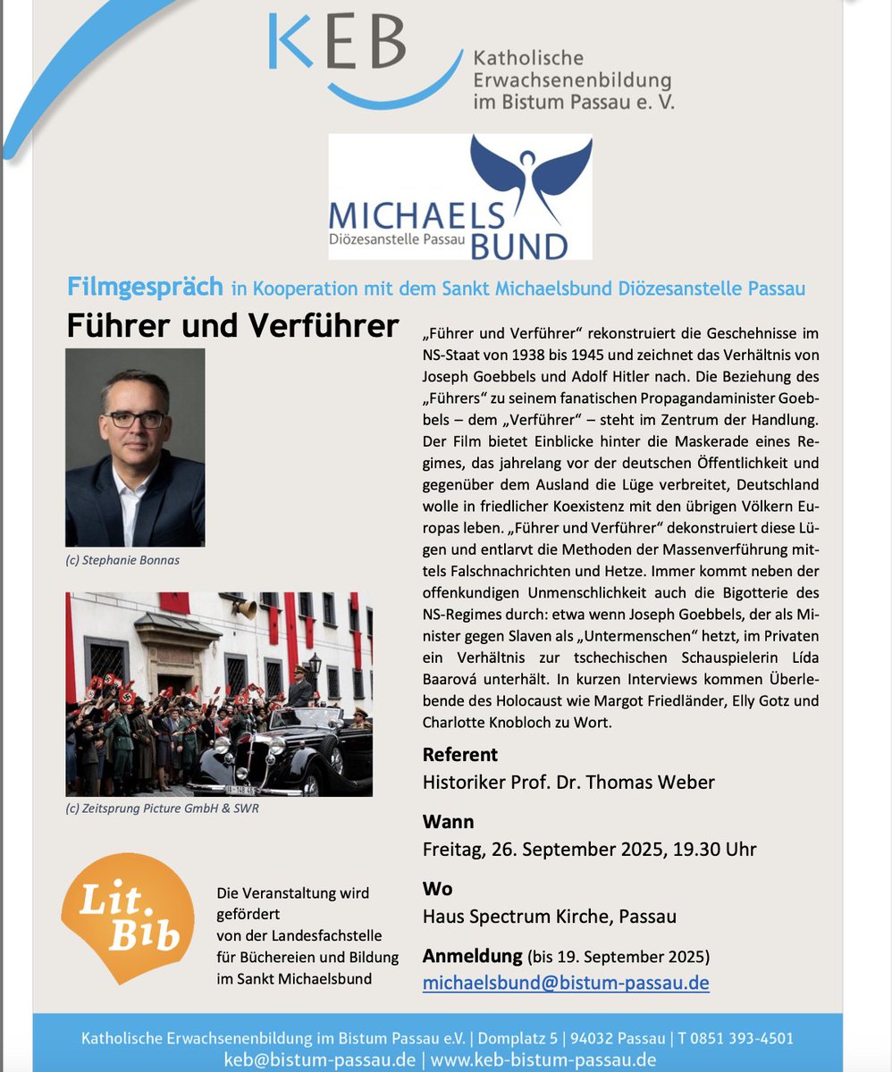 Thomas__Weber's tweet image. If you are in Passau or elsewhere in Lower Bavaria, pls join me on 26 Sept if you can: bistum-passau.de/files/download…