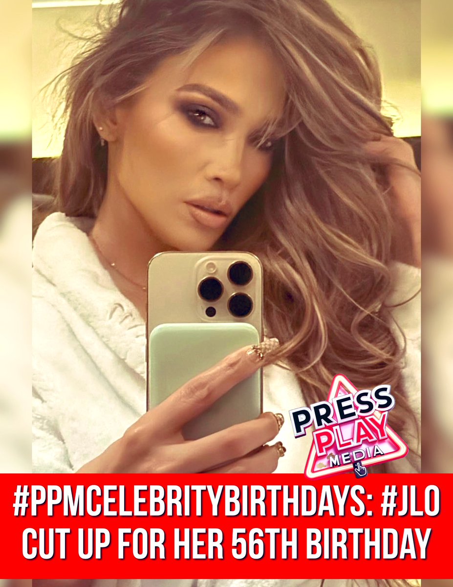 PRESSPLAYMEDIAC's tweet image. #pressplay▶️: #ppmcelebritybirthdays: #jlo cut up for her 56th birthday.