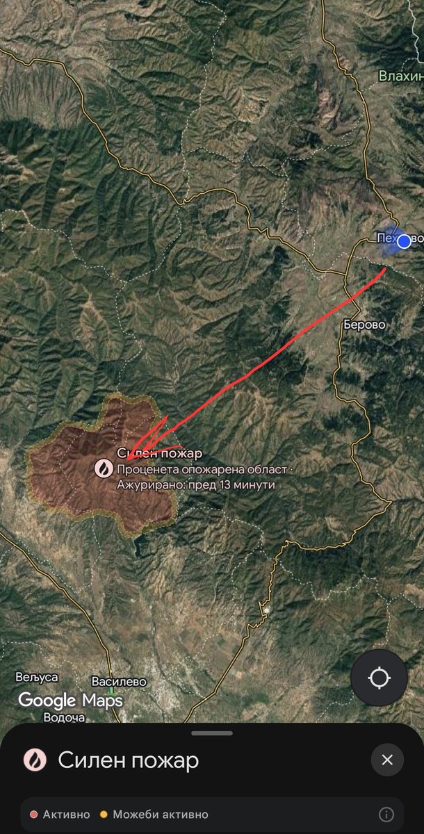 Вака изгледа пожарот на Готен и Малешевските на повеќе од 50 км, ноќе.