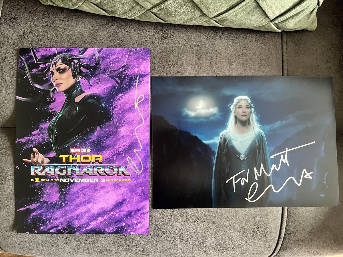 MattDoogue's tweet image. Absolutely buzzing to add Cate Blanchett to my autograph collection this week 🙌🏻🙌🏻🙌🏻