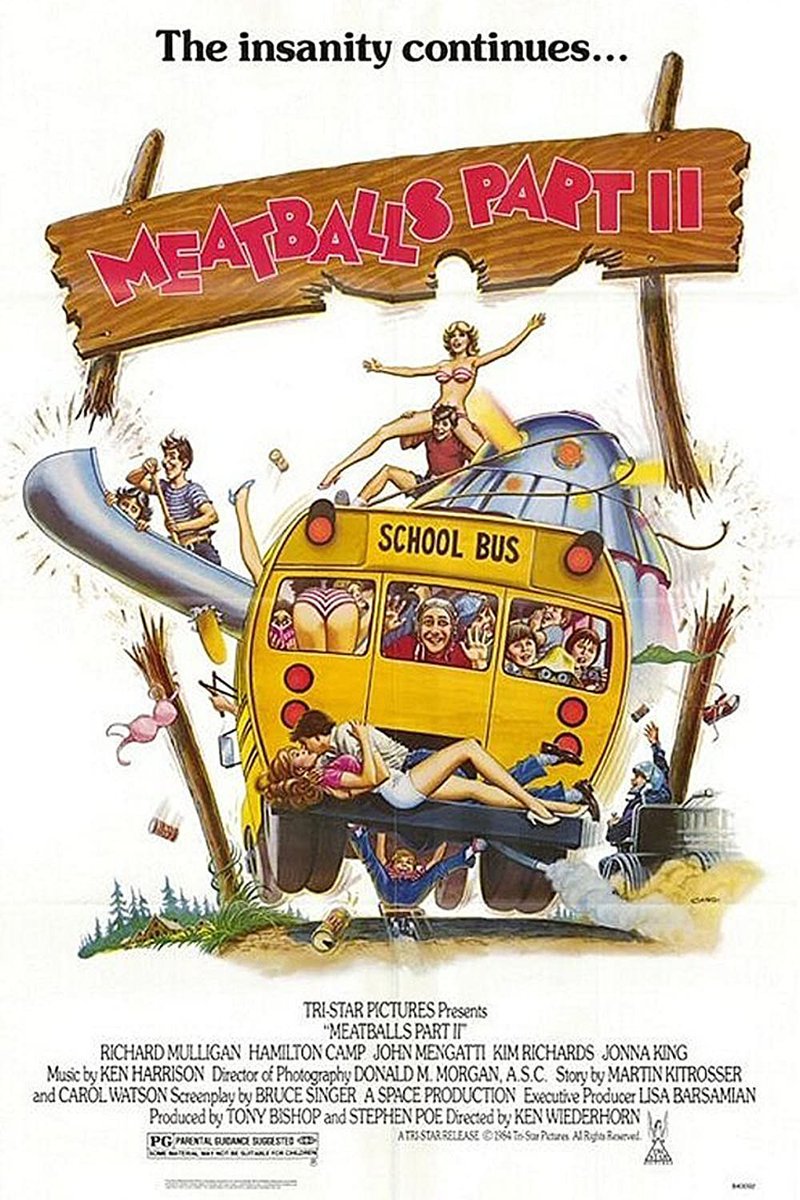 80stees's tweet image. Meatballs Part II was released on this date in 1984 🎬😂
