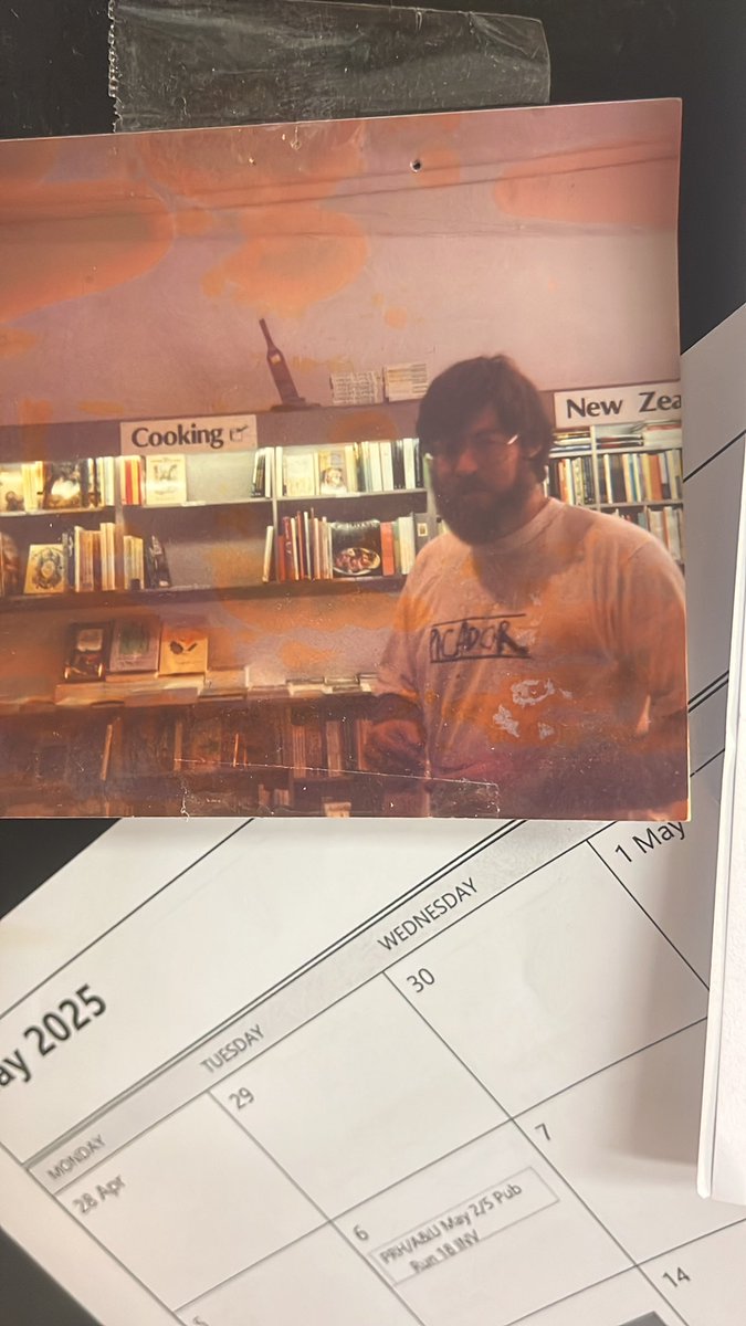 UnityBooks's tweet image. Thinking of Nigel Cox today on his anniversary. Always at my book selling shoulder. Xxx